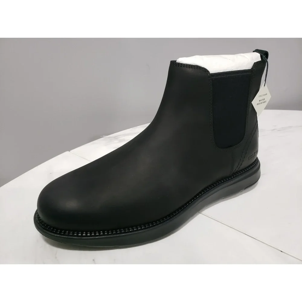 NEW NO BOX SIZE 9.5 Cole Haan Men's Grand Atlantic Chelsea Boots‎ C36544 BLACK